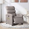 vidaXL Sill&oacute;n reclinable de masaje el&eacute;ctrico tela gris taupe