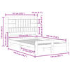 vidaXL Cama con estantería sin colchón madera maciza de pino 135x190cm