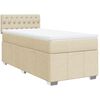 vidaXL Cama box spring con colch&oacute;n tela color crema 80x200 cm