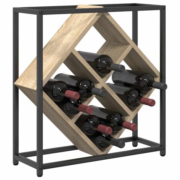 vidaXL Estante de Vino Roble Sonoma 51 x 18 x 52,5 cm