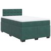 vidaXL Cama box spring con colch&oacute;n terciopelo verde oscuro 120x200 cm
