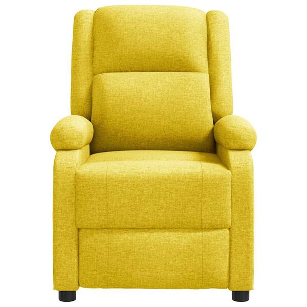 vidaXL Sill&oacute;n reclinable de tela amarillo