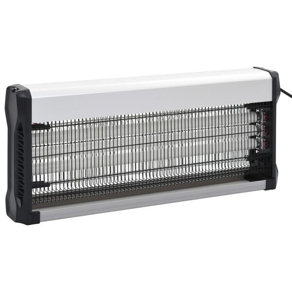vidaXL Lámpara antimosquitos de aluminio y ABS negro 60 W