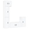 vidaXL Set de muebles para TV 5 piezas madera contrachapada blanco