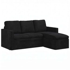 vidaXL Sof&aacute; Negro 178 x 134 x 80 cm Terciopelo