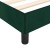 vidaXL Estructura de cama sin colch&oacute;n terciopelo verde oscuro 80x200cm