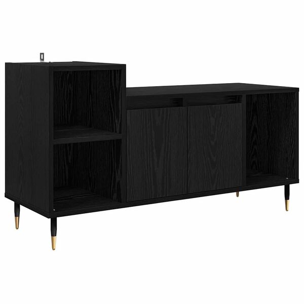 vidaXL Gabinete de TV Roble Negro 100 x 35 x 55 cm