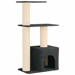 vidaXL &Aacute;rbol para gatos con postes de sisal Gris oscuro 133 cm