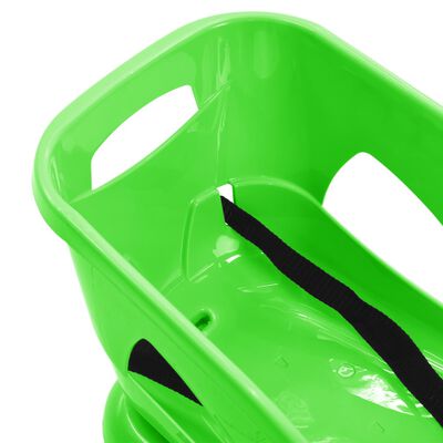 vidaXL Trineo con asiento polipropileno verde 102,5x40x23 cm
