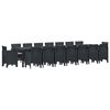 vidaXL Conjunto de comedor de jard&iacute;n con cojines 17 uds. Antracita PP