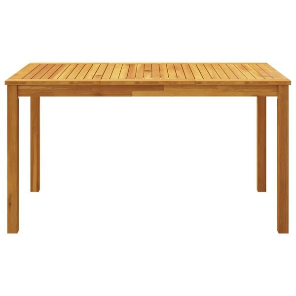 vidaXL Juego de comedor de jardín 5 piezas 140x80x74 cm madera maciza de acacia
