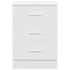vidaXL Mesitas de noche 2 uds madera contrachapada blanco 38x35x56 cm