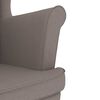 vidaXL Sill&oacute;n con taburete reposapi&eacute;s de tela gris taupe