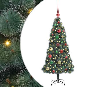 vidaXL &Aacute;rbol de Navidad Artificial Preiluminado con Conjunto de Bolas