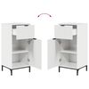 vidaXL Juego de muebles de baño con cajón 3 pcs Blanco brillante