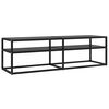 vidaXL Mueble para TV vidrio templado negro 140x40x40,5 cm