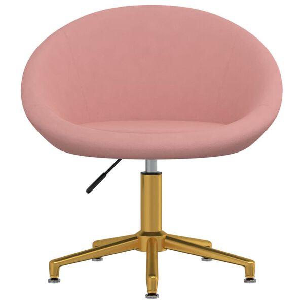 vidaXL Sillas de comedor 2 unidades terciopelo rosa