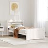 vidaXL Estructura de cama con cabecero madera pino blanco 75x190 cm