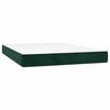 vidaXL Cama box spring con colch&oacute;n terciopelo verde oscuro 140x200 cm