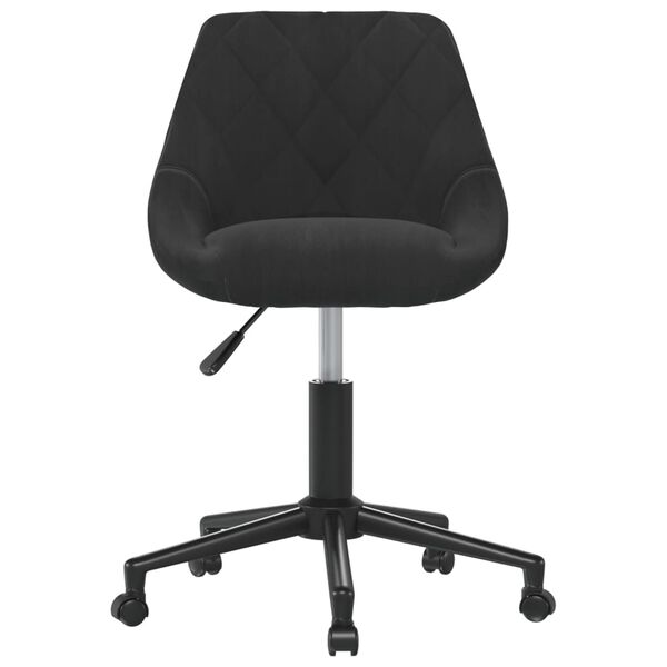 vidaXL Sillas de comedor giratorias 6 unidades terciopelo negro