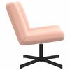 vidaXL Silla giratoria Rosa 63 x 75 x 76 cm Piel de oveja