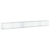 vidaXL Cesta de gaviones con cubierta hierro galvanizado 500x50x50 cm