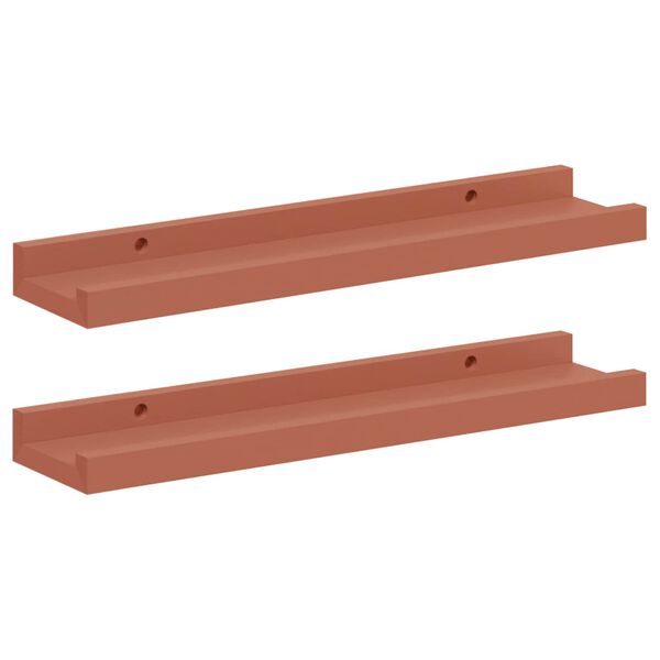 vidaXL Estante de pared 2 pcs Rojo 40 x 9 x 3 cm Madera de ingenier&iacute;a