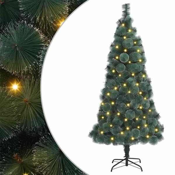 vidaXL Árbol de Navidad artificial pre-iluminado Verde 180 cm PET