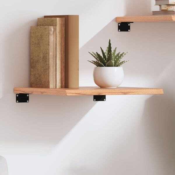 vidaXL Estante de pared madera de roble tratada marr&oacute;n claro 40x40x2cm