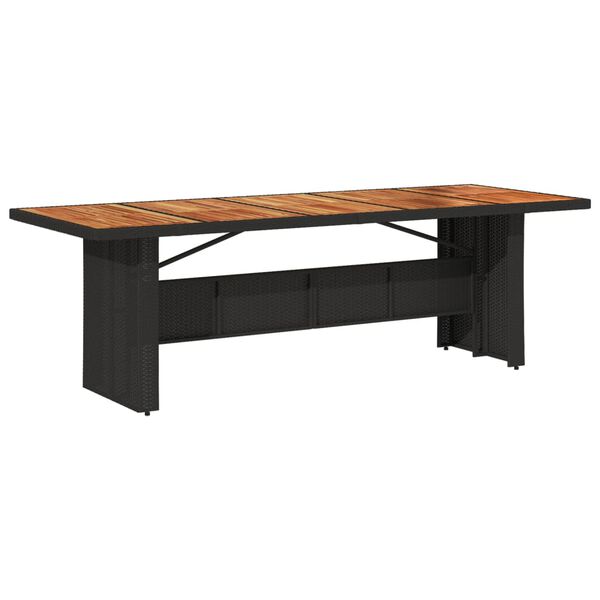vidaXL Set de comedor jard&iacute;n 11 pzas con cojines rat&aacute;n sint&eacute;tico negro