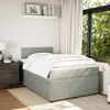 vidaXL Cama box spring con colch&oacute;n terciopelo gris claro 120x200 cm