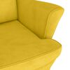vidaXL Sill&oacute;n de terciopelo amarillo mostaza