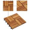 vidaXL Tile de Decking 10 pcs Marr&oacute;n 30 x 30 cm Madera de Acacia