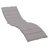 vidaXL Coj&iacute;n de tumbona de tela Oxford gris 200x70x3 cm