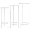vidaXL Set de soportes para plantas estilo vintage 3 uds metal blanco