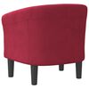 vidaXL Sillón de terciopelo rojo tinto