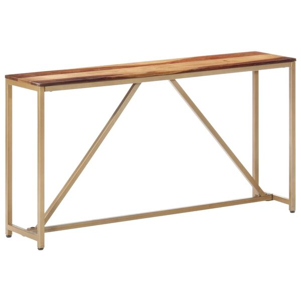 vidaXL Mesa consola de madera maciza de sheesham 140x35x76 cm