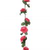 vidaXL Guirnaldas de flores 6 uds rojo y rosa 250 cm