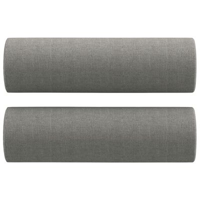 vidaXL Sofá 2 plazas con almohadas y cojines tela gris oscuro 120 cm