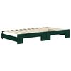 vidaXL Sof&aacute; cama nido con colch&oacute;n terciopelo verde oscuro 100x200 cm