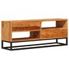 vidaXL Mueble de TV Natural 110 x 30 x 44 cm Madera de Acacia S&oacute;lida