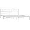 vidaXL Estructura cama sin colch&oacute;n con cabecero metal blanco 200x200cm