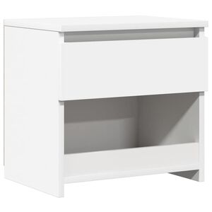vidaXL Mesita de noche de madera contrachapada blanco 40x30x39 cm