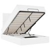 vidaXL Estructura cama otomana colch&oacute;n cuero sint&eacute;tico blanco