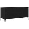 vidaXL Mueble para discos de vinilo Roble Negro 100 x 38 x 48 cm