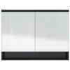 vidaXL Armario de ba&ntilde;o con espejo MDF negro brillante 80x15x60 cm