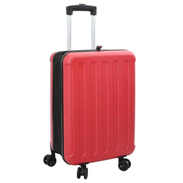 vidaXL Maleta con cerradura Rojo 34 x 23 x 55.5 cm Pl&aacute;stico ABS