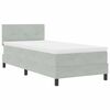 vidaXL Cama tipo Box Spring Gris Claro 100 x 200 cm Terciopelo