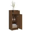 vidaXL Armario de ba&ntilde;o madera contrachapada marr&oacute;n roble 32x34x90 cm