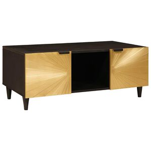 vidaXL Mesa de centro Negro y dorado 100 x 54 x 40 cm
